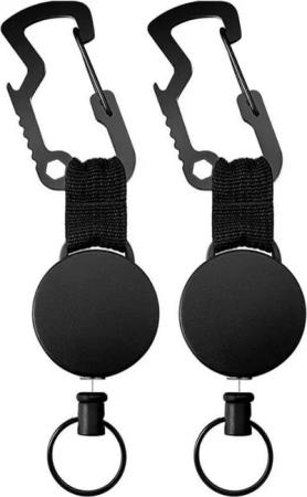 BAYLI Schlüsselanhänger Set 2er Set - Schlüsseljojo mit 60 cm Drahtseil, Ausweisjojo, Schlüssela