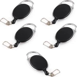 BAYLI Schlüsselanhänger Set 5er Pack Schlüsseljojo mit 60 cm Seil - Ausweisjojo - 6,5 x 3,5 cm