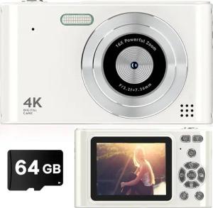 BBWL Digitalkamera 16x Zoom CMOS Sensor 2,4 Zoll Bildschirm Vollformat-Digitalkamera (inkl. Mit 64GB Speicherkarte ausgestattet, Fotokamera für Schüler & Einsteiger, leicht tragbar)