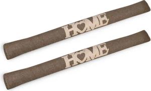 Beautissu Zugluftstopper 2er Set Zugluftstopper 120 cm lang Tuuli HE, Braun, Windstopper als Türvorleger, Haustür Rolle und Kälteschutz Luftstopper