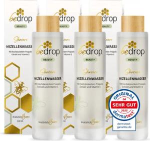 bedrop Gesichtswasser MIZELLENWASSER / TONIKUM mit hochdosiertem Propolis Extrakt, Verfeinern des Hautbildes