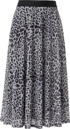 Bedruckter Mesh-Rock zum Schlupfen in Midi Länge