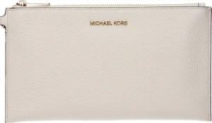 Beige Leder Clutch Tasche