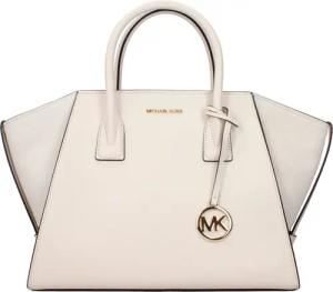 Beige Lederhandtasche