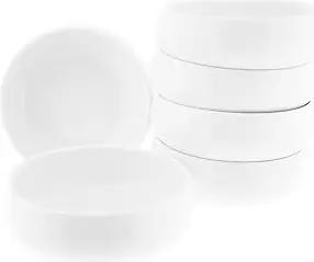 Belicia 6 Teiliges Set Suppenschüssel Ø15 cm aus Porzellan Hochglanz Weiß Rund