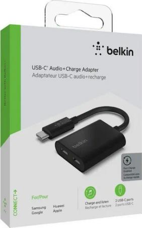 Belkin RockStar USB-C Audio- und Ladeadapter USB-Ladegerät (Audioübertragung und Laden über einen einzigen USB-C-Anschluss)