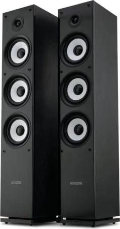 Bennett & Ross Ultrasphere 3-Wege HiFi Boxen Paar, schwarz Stand-Lautsprecher (400 W, mit Bassreflex-Konstruktion, Maserung in Holzoptik, schwarz)