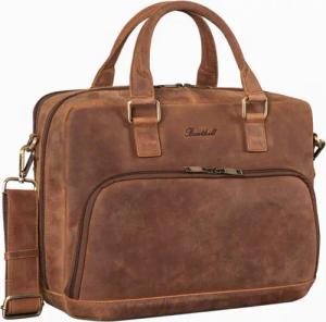 Benthill Aktentasche Echt Leder Laptoptasche Notebooktasche Aktentasche Vintage Groß Herren, Schultergurt / Umhängegurt Reißverschlussfach