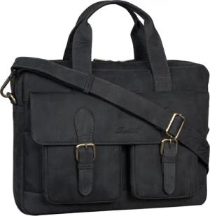 Benthill Aktentasche Echt Leder Laptoptasche Notebooktasche Umhängetasche Laptoptasche, Schultergurt / Umhängegurt Reißverschlussfach