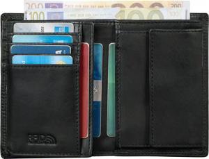 Benthill Geldbörse Herren Ledergeldbörse Geldbeutel RFID Slim Portemonnaie Vintage, RFID-Schutz Kartenfächer Münzfach
