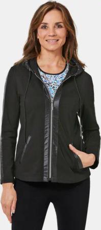 bequeme Freizeitjacke mit Kapuze - schwarz - Gr. 21 von Goldner Fashion