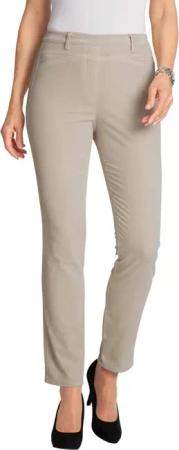 Bequeme Hose Louisa in elastischer Sportsamtware - beige - Gr. 19 von Goldner Fashion