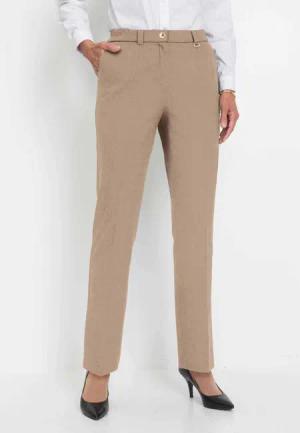 Bequeme Hose LOUISA mit Bügelfalte - beige - Gr. 48 von Goldner Fashion