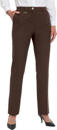 Bequeme Hose LOUISA mit Bügelfalte - braun - Gr. 25 von Goldner Fashion