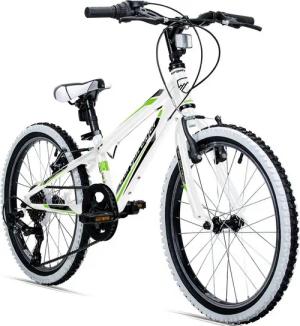 bergsteiger Kinderfahrrad Kansas 20, 24 Zoll, 6, 7, 8, 9, 10, 11 Jahre, Mädchen, Jungen, 6 Gang Shimano Tourney RD-TY300 Schaltwerk, Kettenschaltung, V-Brakes