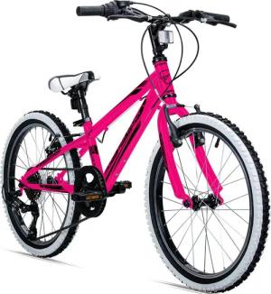 bergsteiger Kinderfahrrad Kansas 20, 24 Zoll, 6, 7, 8, 9, 10, 11 Jahre, Mädchen, Jungen, 6 Gang Shimano Tourney RD-TY300 Schaltwerk, Kettenschaltung, V-Brakes