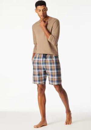 Bermuda kurz Webware nougat kariert - Mix+Relax 48