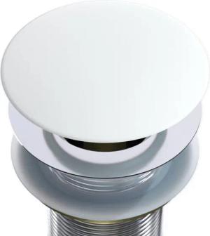 Bernstein Waschbecken Pop-up Blende, Pop-up Blende aus Mineralguss für Ablaufgarnitur - Farbe Weiß Matt