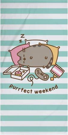 BERONAGE Strandtücher Pusheen Badetuch Purrfect Weekend 75x150 cm, 100% Baumwolle (1-St), Frottee in Velours-Qualität
