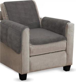 Bestlivings Sesselschoner Lammflor Optik, Sesselüberwurf flauschig - Schonbezug 140x144cm Schoner