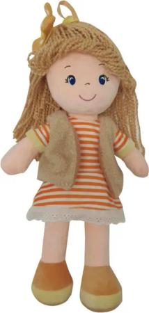 Besttoy Babypuppe Besttoy - Weichpuppe Maggy mit Kleid und Kuschelweste