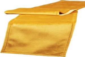 beties Tischläufer Samt&Sonders (1-tlg, 1 Stück Tischläufer), ca. 40x140 cm Samt Tischdekoration modern und edel curry-senf