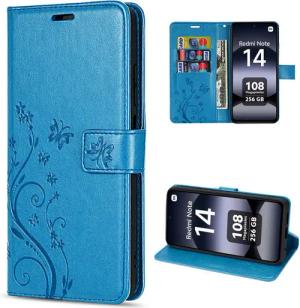 betterfon Handyhülle für Xiaomi Redmi Note 14 4G Handy Wallet Case Flip Cover, Bookstyle-Hülle: Magnetverschluss 3 Kartenfächer & Standfunktion