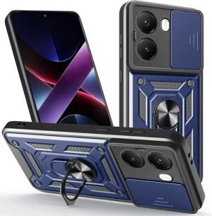 betterfon Handyhülle Panzer Hülle für Poco X7 Pro 5G Outdoor Case mit Kameraschutz, Outdoorhülle mit Ringhalter Smartstand und Silikonkern