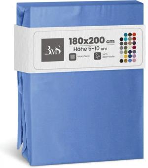 BETTWAESCHE-MIT-STIL Spannbettlaken Mako Satin Spannbettlaken, Topper 5-10 cm, Mako-Satin, Gummizug: rundum, (1 Stück)