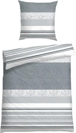 Bettwäsche 2-teilig Renforcé mehrfarbig gestreift - SCHIESSER Home 155*220