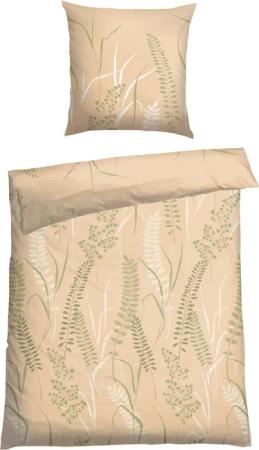 Bettwäscheset zweiteilig Renforcé beige gemustert - SCHIESSER Home 135*200