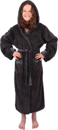 Betz Bademantel Bademantel Microfaser mit Kapuze - RIGA - für Herren Damen und Kinder, Gürtel