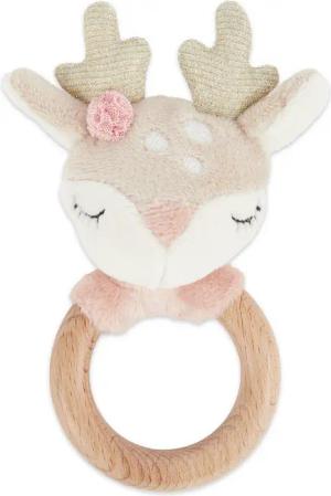 BIECO Greifspielzeug Bieco Holz Greifling Baby Rassel Länge 15cm Niedliche Reh Babyrassel