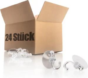 BigDean Dekohaken 40x Saugnapf mit Haken 30mm Fenster Saugnoppen Saughaken Saugknöpfe, Deko, (Set, Saugnapfhaken), Starke Saugnäpfe, Ohne Kleben, Ohne Bohren, Fenster, Fließen