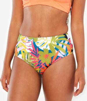 Bikini-Hose Surfen Damen hoher Bund Romi geblümt mehrfarbig