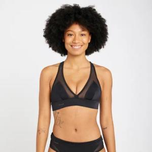 Bikini-Oberteil Damen Bustier im Rücken verstellbar Surfen - Isa schwarz