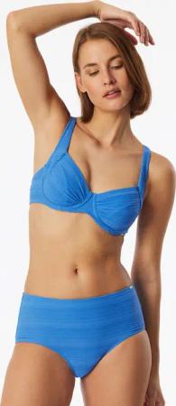 Bikinihose Panty Jersey recycelt Streifen aquarium - Aqua 36
