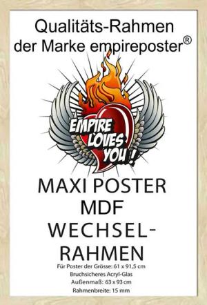 Bilderrahmen Rahmen Maxi 61x91,5 cm - Wechselrahmen - Profil: 30mm MDF Eiche