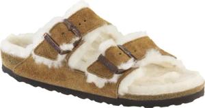 Birkenstock Damen Arizona Shearling Suede Sandale