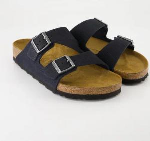 Birkenstock Schuhe - Arizona Velourleder Veloursleder (Blau, Gr. 46)