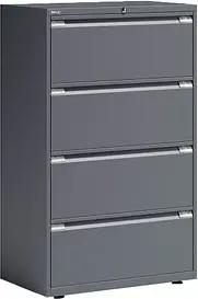 BISLEY Essentials Hängeregistraturschrank anthrazit 4 Schubladen 80,0 x 47,0 x 130,0 cm, 1 St.