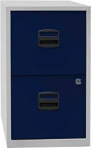 BISLEY Home PFA 2 Hängeregistraturschrank lichtgrau, oxfordblau 2 Schubladen 41,3 x 40,0 x 67,2 cm, 1 St.