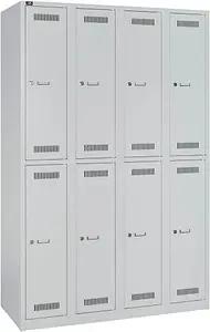BISLEY LIGHT Spind lichtgrau GL12Q2645, 8 Schließfächer 120,0 x 50,0 x 185,0 cm