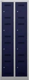 BISLEY Schließfachschrank MonoBloc ML06D4 lichtgrau, oxfordblau ML06D4505, 8 Schließfächer 61,0 x 50,0 x 170,0 cm
