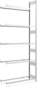 Bito Reifenregal mit 5 Ebenen L1308xH3000xT424 mm, Anbaufeld verzinkt