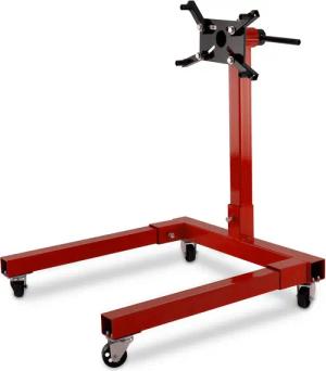 Bituxx Getriebeheber Kfz Motorhalter Motorbock Motorträger rot, MS-19868, drehbar, mit Rollen, Traglast bis 570 kg