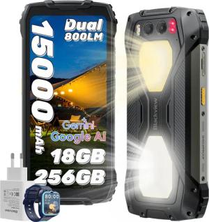 blackview BV7300 256GB AI Ohne Vertrag incl. 45W USB-Ladegerät Handy (50 MP Kamera, 800LM Campinglicht, 15000mAh, 45W, 50MP, 32MP, 20MP, 6,67", NFC)