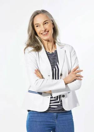 Blazer - weiß - Gr. 44 von Goldner Fashion