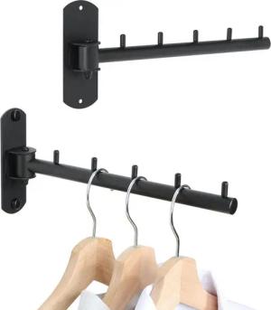 BlingBin Kleiderstange Kleiderhaken, Garderobenhaken Klappbar, Klapphaken Hakenleiste Bad (2 Stück, 2 St., 28*12*4,2cm), 2 Stück Wand-Kleiderständer Kleiderhaken für die Badezimmer