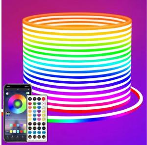 BlingBin LED Stripe LED Neon Led Strip RGB Streifen mit Fernbedienung/APP Steuerung, 1200-flammig, LED Band Außen Innen Musik Sync DIY für Zimmer Raum Wand Gaming